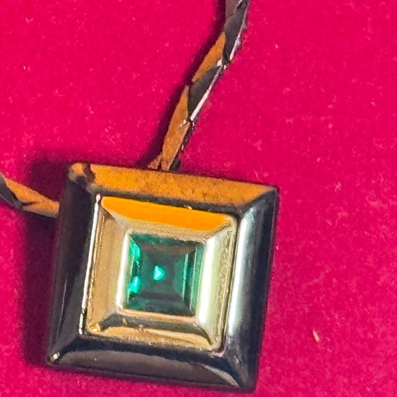 Yves Saint Laurent Black and Gold Geometric Necklace - Picture 11 of 13